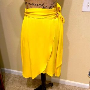 Ann Taylor Satin Wrap Around Skirt